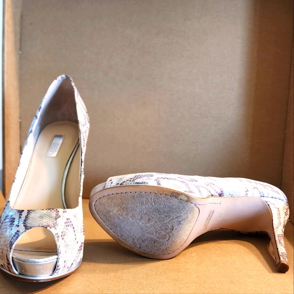 Sexy python fabric high heel